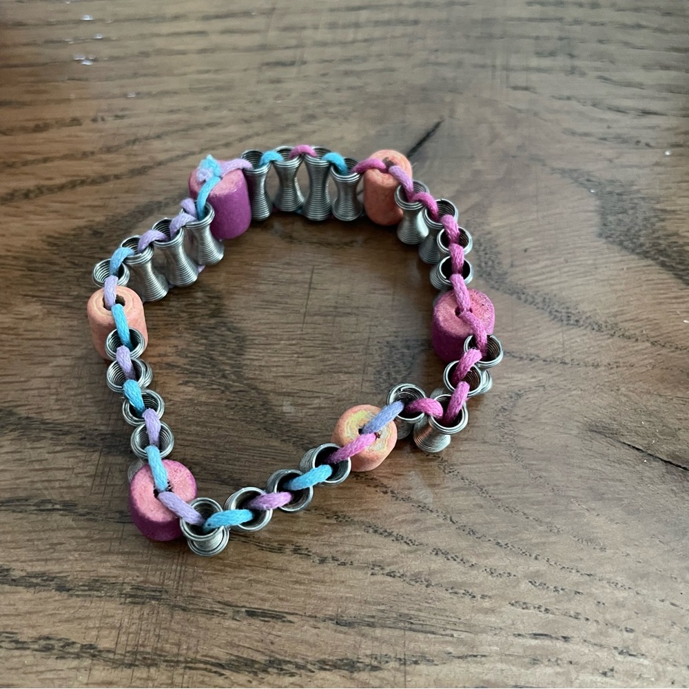 Bracelet Pink and Metal
